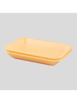 Yücedağ Tek Kullanımlık Köpük 2000 Gr. Sarı Servis Et Kıyma Saklama Tepsi Tabak -265X175X35MM. - 20 Adet