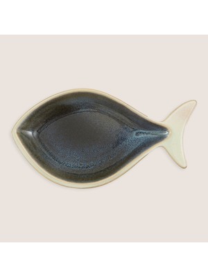 Chakra Seasıde Fish Servis Kasesi 33X17 cm Marin Mavi