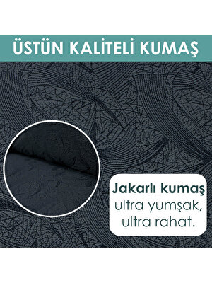 Faiend Koltuk Kılıfı Sehra Desen Kanepe Takımı Kılıfı 3+3+1+1 Koltuk Örtüsü Lastili Esnek Yıkanabilir Gri Kanepe Örtüsü