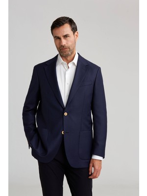 Bisse Regular Fit Lacivert Erkek Ceket PCK24Y24003_D39