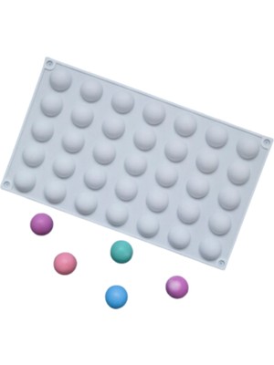 Pastry Planet Silikon Kek Kalıbı Yarım Küre Desenli (Platium Silikon)