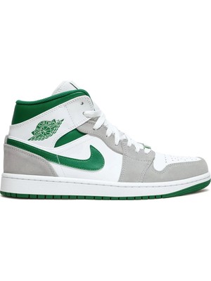 Nike Air Jordan 1 Mid Se Grey Green-Erkek Sneaker Ayakkabı-Dc7284-103