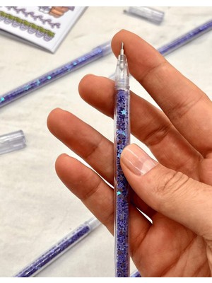 Kalem Görünümlü Mor Pullu Çelik Uçlu Maket Bıçağı / Sanat Bıçağı / Bullet Journal/Falçata