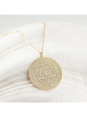 One Silver Gold 925 Ayar Gümüş Davut Yıldızı  Kolye Özel Tasarım