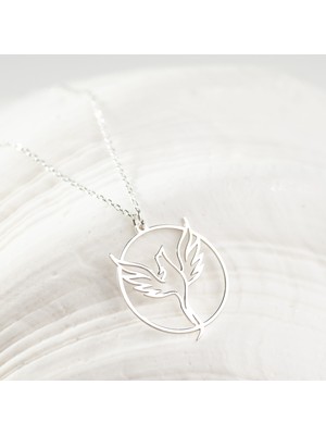 One Silver Gold 925 Ayar Gümüş Anka Kuşu   Kolye Özel Tasarım