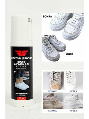 Rekor Sport Beyaz Ayakkabı Boyası 75 ml Unisex Beyaz Ayakkabı Boyası RS102102-1