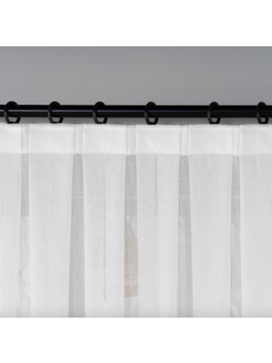 Boutique Curtain Keten 1/2.5 Orta Pile Tül Perde Rustik/ Korniş Uyumlu