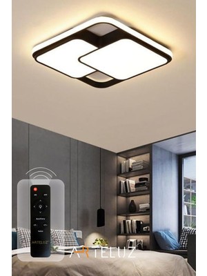 Arteluz Modern Şık Plafonyer LED Avize Tavan Model 3 Renk Avize Salon LED Lambası Kumandalı