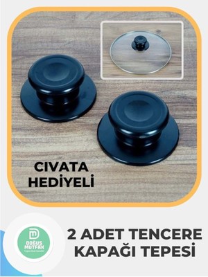 Doğuş Mutfak Cam Tencere Kapağı Kulpu 2'li, Kulp, Tencere Kulbu, Kapak Tepesi
