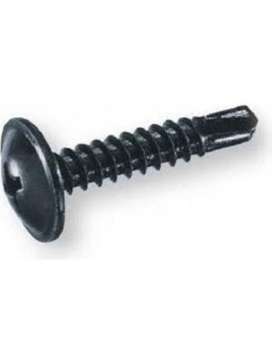 TUĞRA HIRDAVAT Rysb 4.8X16 mm 1000 Adet Siyah Pul Başlı Matkap Uçlu Vida Otomatik Vida