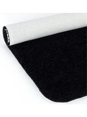 Eurobano Doğal Kaymaz Taban Yıkanabilir Soft Shaggy  3'lü Banyo Paspası 60 x 100 cm – 50 x 60 cm