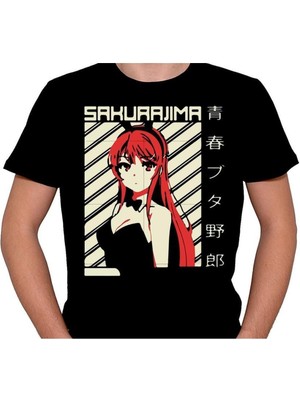 BUMETA Mai Sakurajima Seishun Buta Yarou Anime Girl Tişört  T-Shirt