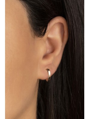 Silvano Jewelry 925 Ayar Gold Halka Gümüş Küpe