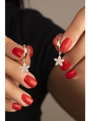 Silvano Jewelry 925 Ayar Lotus Çiçeği Gümüş Küpe