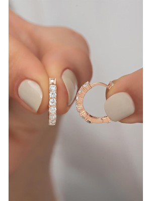 Silvano Jewelry Kadın 925 Ayar Gümüş Halka Küpe