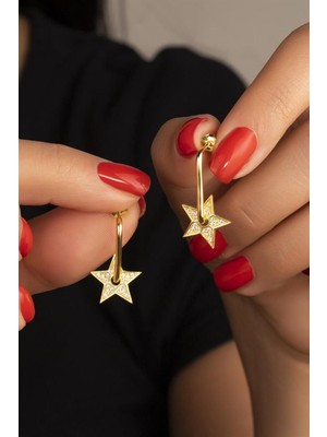 Silvano Jewelry 925 Ayar Yıldız Gümüş Küpe