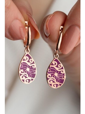 Silvano Jewelry 925 Ayar Gümüş Damla Mineli Küpe