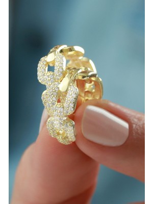 Silvano Jewelry 925 Ayar Gümüş Taşlı Örgü Küpe