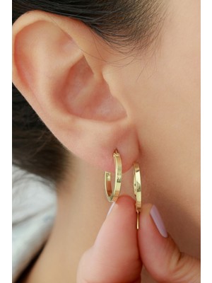 Silvano Jewelry 925 Ayar Gümüş Halka Küpe