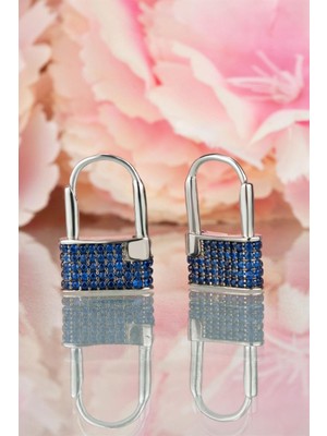 Silvano Jewelry 925 Ayar Gümüş Kilit Küpe