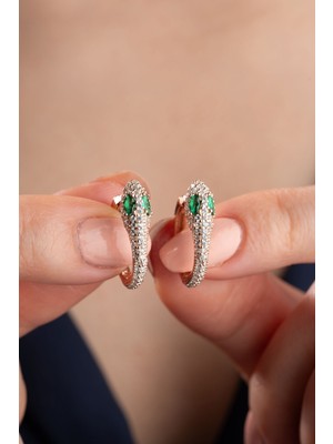 Silvano Jewelry 925 Ayar Gümüş Yılan Küpe