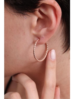 Silvano Jewelry 925 Ayar Gümüş Burgulu Küpe