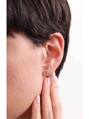Silvano Jewelry 925 Ayar Gümüş Minik Deniz Yıldızı Küpe