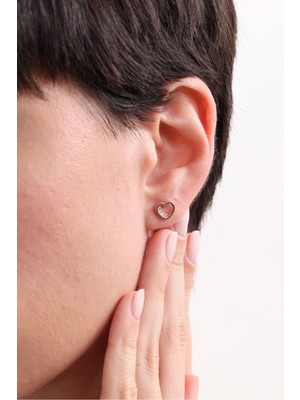 Silvano Jewelry 925 Ayar Gümüş Minik Kalp Küpe