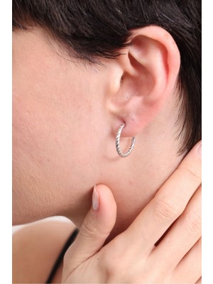 Silvano Jewelry 925 Ayar Gümüş Burgu Küpe