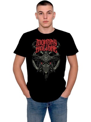 BUMETA Monday Holidie Holiday Satanist Tişört  T-Shirt