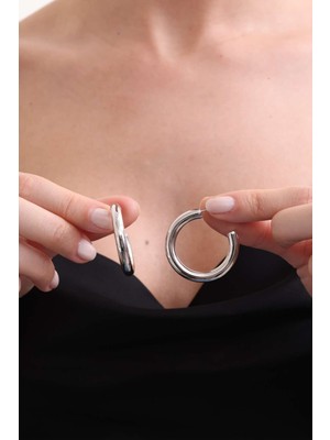 Silvano Jewelry 925 Ayar Gümüş Halka Küpe