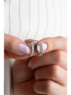 Silvano Jewelry 925 Ayar Halka Gümüş Küpe