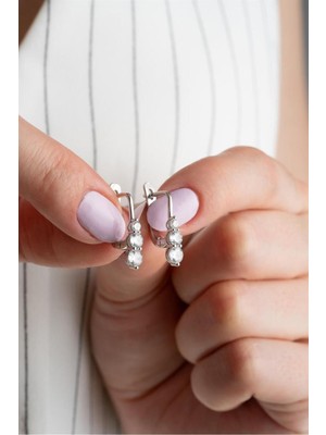 Silvano Jewelry 925 Ayar Sallantılı Trio Gümüş Küpe