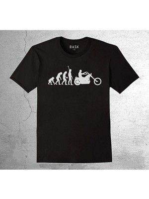 BUMETA Motorcycle Human Evolution Motorcycle Car Stickers Tişört Çocuk T-Shirt