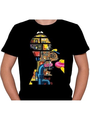 BUMETA Simpson Donut Machine Simpsonlar Tişört  T-Shirt