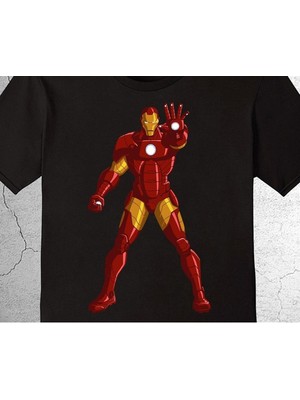 BUMETA Iron Man Demir Adam Avengers Yenilmezler Tony Stark Tişört Çocuk T-Shirt