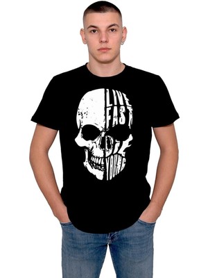 BUMETA Live Fast Die Young Hızlı Yaşa Erken Öl Tişört  T-Shirt
