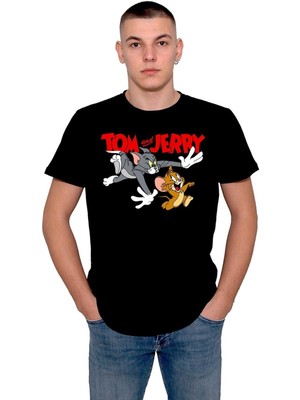 BUMETA Tom And Jerry Kedi Fare Cartoon Network Tişört  T-Shirt
