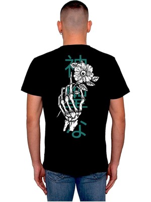 BUMETA Rose Gül Hands Japanese Tişört  T-Shirt