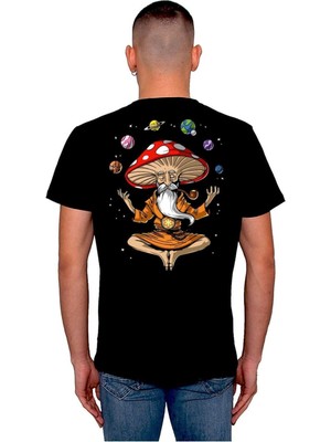 BUMETA Magic Mushroom Buddha Yoga Aum Oum Çakra Tişört  T-Shirt