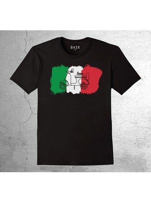 BUMETA Vespa Motor Italian Flag Italya Bayrağı Tişört Çocuk T-Shirt