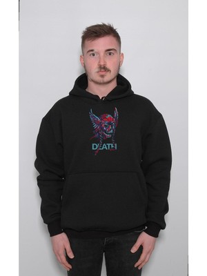 BUMETA Skull Death Fly Viking Sweatshirt  Kapüşonlu Hoodie