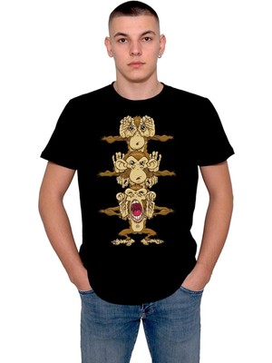 BUMETA Maymun Monkey Gördüm Duydum Biliyorum Tişört  T-Shirt