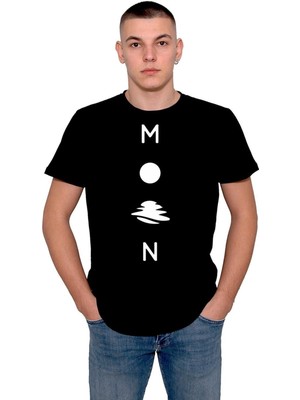BUMETA Moon Gece Ay Yıldız Karanlık Tişört  T-Shirt