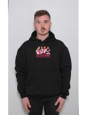 BUMETA Black Pink K-Pop Kore Korea Sweatshirt  Kapüşonlu Hoodie