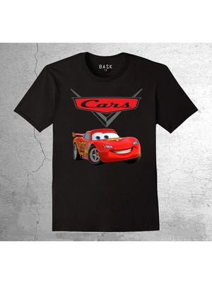 BUMETA Car Şimşek Mcqeen Arabalar Kırmızı Araba Tişört Çocuk T-Shirt