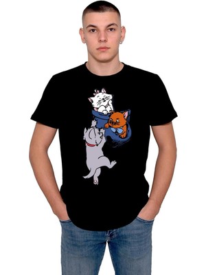 BUMETA Cat Kedi Sevimli Kediler Tişört  T-Shirt