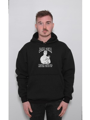 BUMETA Never Give Up John Cena Sweatshirt  Kapüşonlu Hoodie