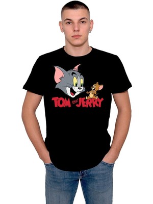 BUMETA Tom And Jerry Kedi Fare Cartoon Network2 Tişört  T-Shirt