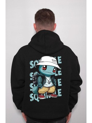 BUMETA Pokemon Squirtle Hippi Sweatshirt  Kapüşonlu Hoodie